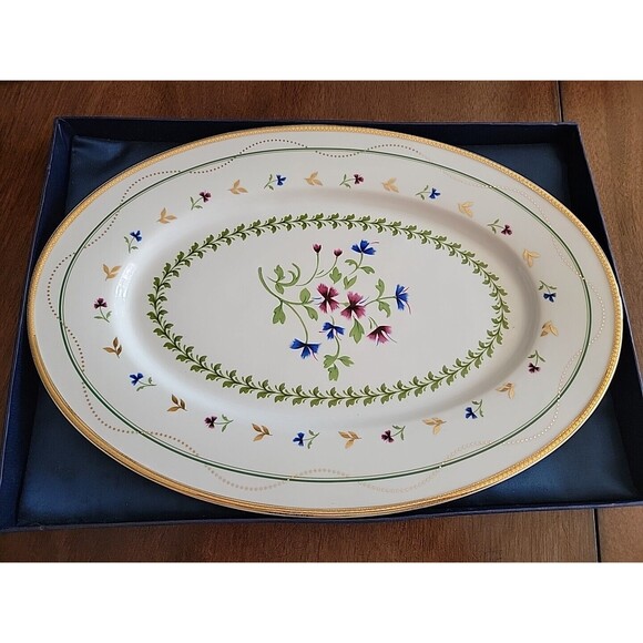 Godinger Petite Fleur 14” Oval Platter With Box - Picture 1 of 5